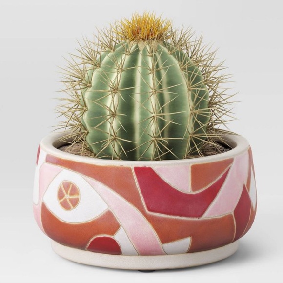JUNGALOW X OPALHOUSE NEW earthenware warm patterned indoor/outdoor planter - Picture 1 of 2